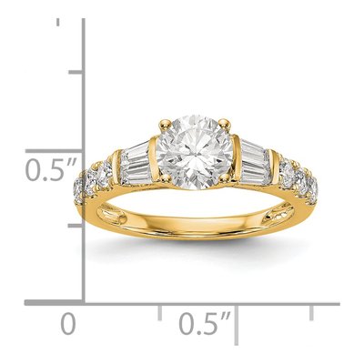 14K Yellow Gold Diamond Engagement Ring Semi-Mount – view 3