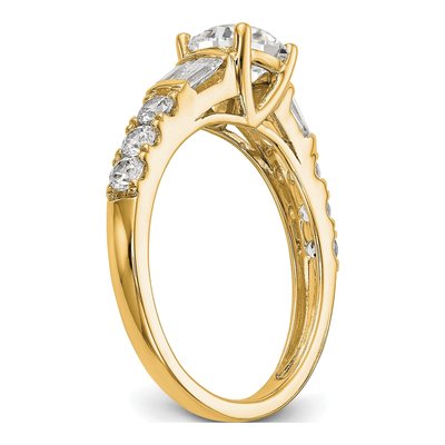 14K Yellow Gold Diamond Engagement Ring Semi-Mount – view 7