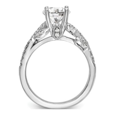 14K White Gold Lab-Grown Diamond Engagement Ring Semi-Mount – view 3