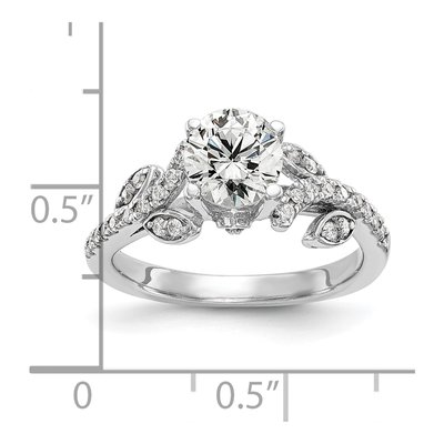 14K White Gold Lab-Grown Diamond Engagement Ring Semi-Mount – view 4
