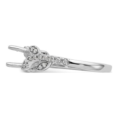14K White Gold Lab-Grown Diamond Engagement Ring Semi-Mount – view 5