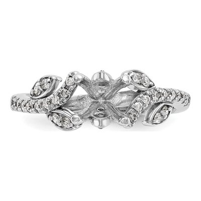 14K White Gold Lab-Grown Diamond Engagement Ring Semi-Mount – view 6