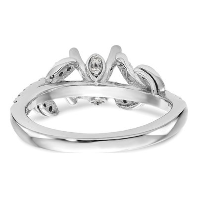 14K White Gold Lab-Grown Diamond Engagement Ring Semi-Mount – view 7