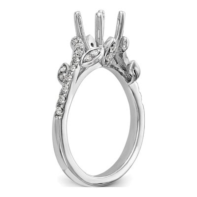 14K White Gold Lab-Grown Diamond Engagement Ring Semi-Mount – view 8