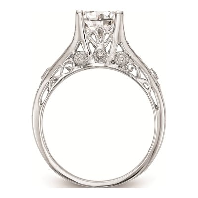 14K White Gold Diamond Engagement Ring Mounting – view 2