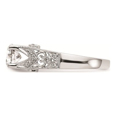 14K White Gold Diamond Engagement Ring Mounting – view 3