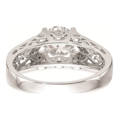 14K White Gold Diamond Engagement Ring Mounting – view 5
