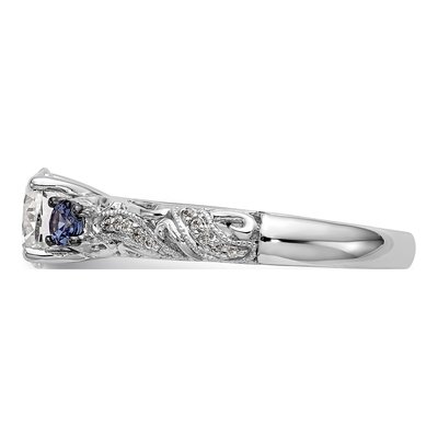 14K White Gold Diamond Engagement Ring Semi-Mount – view 3
