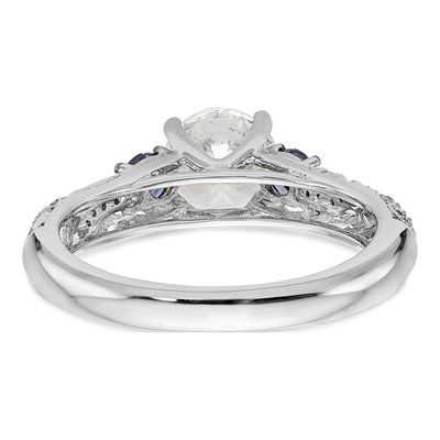 14K White Gold Diamond Engagement Ring Semi-Mount – view 5