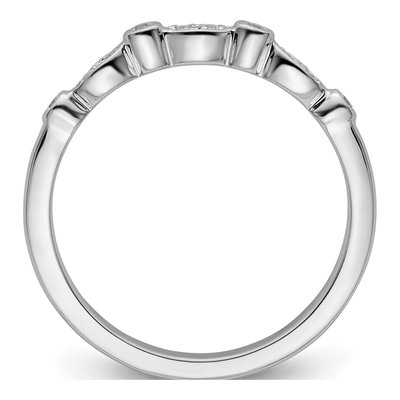 14K White Gold 1/10 ct tw Diamond Wedding Band – view 3