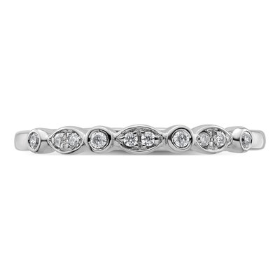 14K White Gold 1/10 ct tw Diamond Wedding Band – view 5