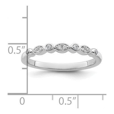 14K White Gold 1/10 ct tw Diamond Wedding Band – view 8