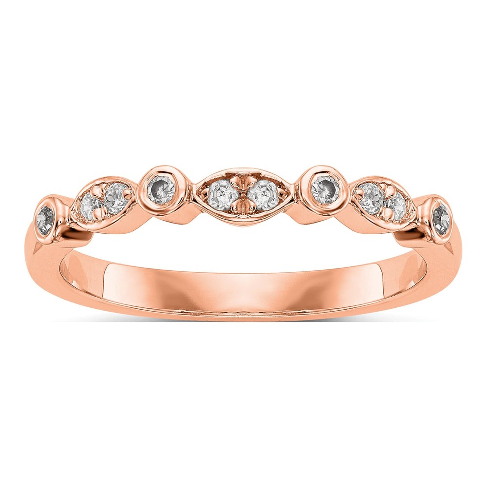14K Rose Gold 1/8 ct tw Diamond Wedding Ring