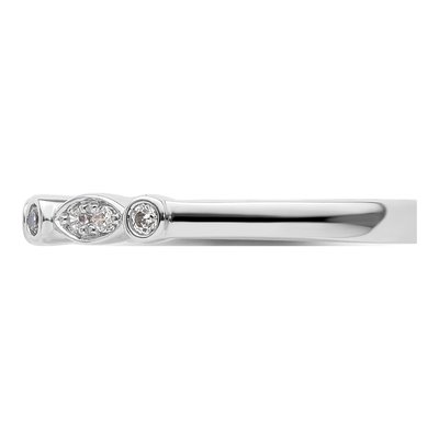 14K White Gold 1/6 ct tw Diamond Wedding Band – view 5