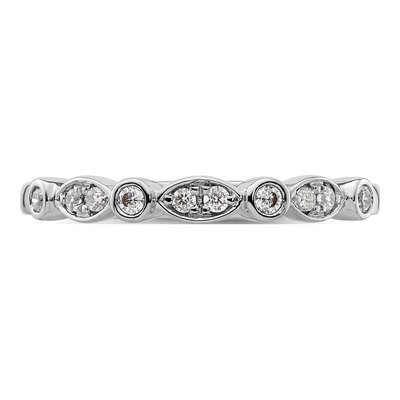 14K White Gold 1/6 ct tw Diamond Wedding Band – view 6