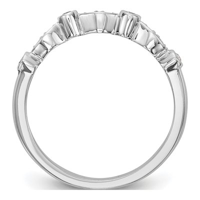 14K White Gold 1/5 ct tw Diamond Wedding Band – view 3