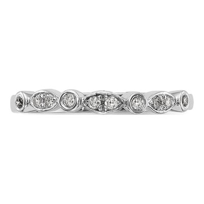 14K White Gold 1/5 ct tw Diamond Wedding Band – view 5
