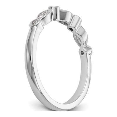 14K White Gold 1/5 ct tw Diamond Wedding Band – view 7