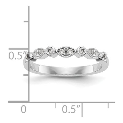 14K White Gold 1/5 ct tw Diamond Wedding Band – view 8