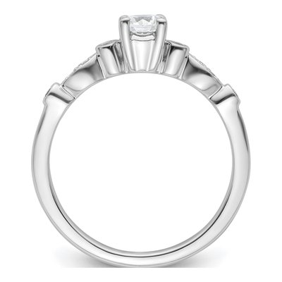 14K White Gold Diamond Engagement Ring Semi-Mount – view 3