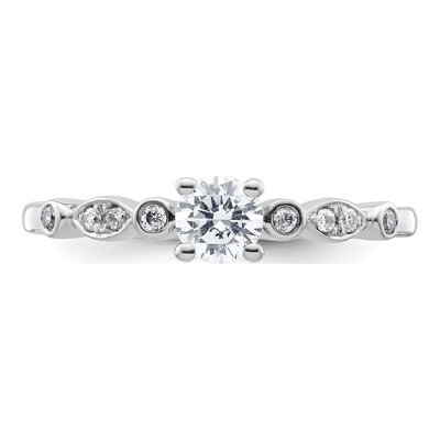 14K White Gold Diamond Engagement Ring Semi-Mount – view 5