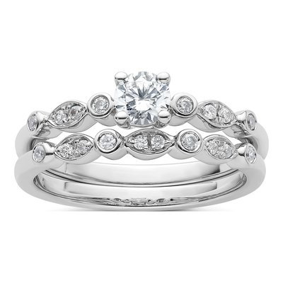 14K White Gold Diamond Engagement Ring Semi-Mount – view 8