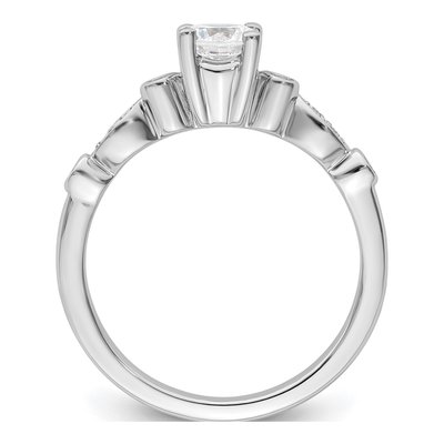 14K White Gold Diamond Engagement Ring Semi-Mount – view 3