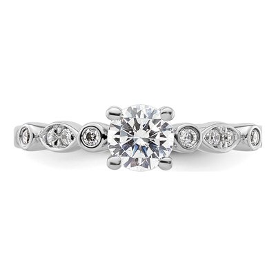 14K White Gold Diamond Engagement Ring Semi-Mount – view 5