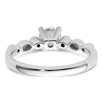 14K White Gold Diamond Engagement Ring Semi-Mount – view 6