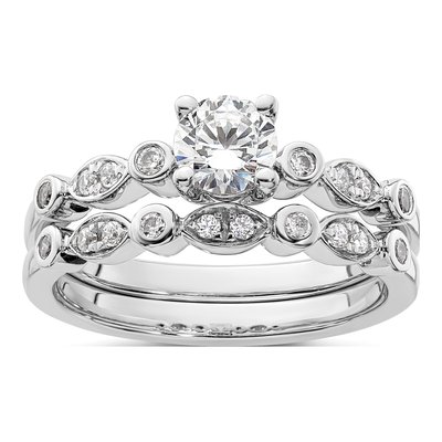 14K White Gold Diamond Engagement Ring Semi-Mount – view 8