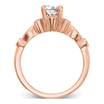 14K Rose Gold Diamond Engagement Ring Semi-Mount – view 2