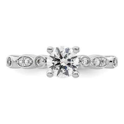 14K White Gold Diamond Engagement Ring Semi-Mount – view 5
