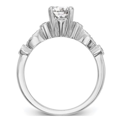 14K White Gold Diamond Engagement Ring Semi-Mount – view 2