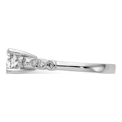 14K White Gold Diamond Engagement Ring Semi-Mount – view 3