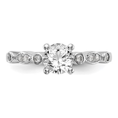 14K White Gold Diamond Engagement Ring Semi-Mount – view 4