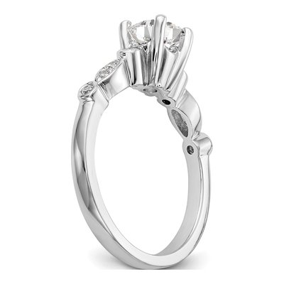 14K White Gold Diamond Engagement Ring Semi-Mount – view 6
