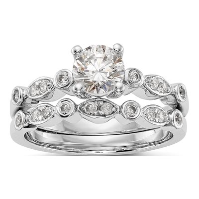 14K White Gold Diamond Engagement Ring Semi-Mount – view 7