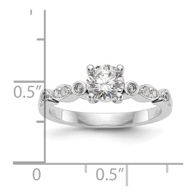 14K White Gold Diamond Engagement Ring Semi-Mount – view 8