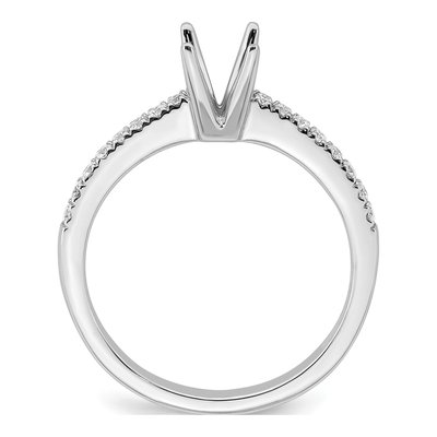 14K White Gold Lab-Grown Diamond Oval Engagement Ring Semi-Mount – view 3