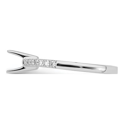 14K White Gold Lab-Grown Diamond Oval Engagement Ring Semi-Mount – view 4