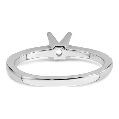 14K White Gold Lab-Grown Diamond Oval Engagement Ring Semi-Mount – view 6