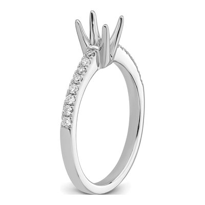 14K White Gold Lab-Grown Diamond Oval Engagement Ring Semi-Mount – view 7
