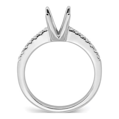 14K White Gold Lab-Grown Diamond Oval Engagement Ring Semi-Mount – view 3