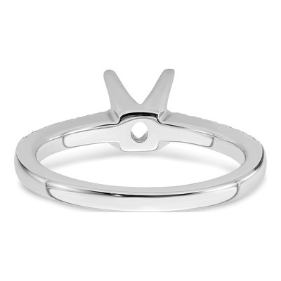 14K White Gold Lab-Grown Diamond Oval Engagement Ring Semi-Mount – view 6