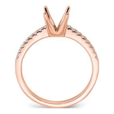 14K Rose Gold Lab-Grown Diamond Princess Engagement Ring Semi-Mount – view 3