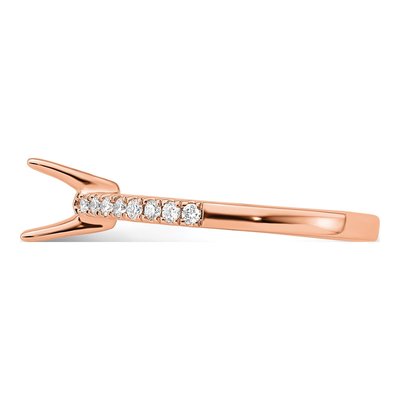 14K Rose Gold Lab-Grown Diamond Princess Engagement Ring Semi-Mount – view 4