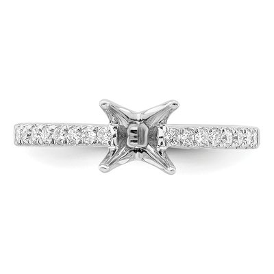 14K White Gold Diamond Engagement Ring Semi-Mount – view 6