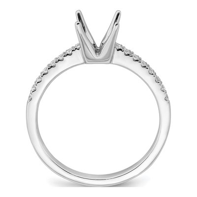 14K White Gold Lab-Grown Diamond Princess Halo Engagement Ring Semi-Mount – view 3