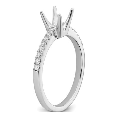 14K White Gold Lab-Grown Diamond Princess Halo Engagement Ring Semi-Mount – view 7