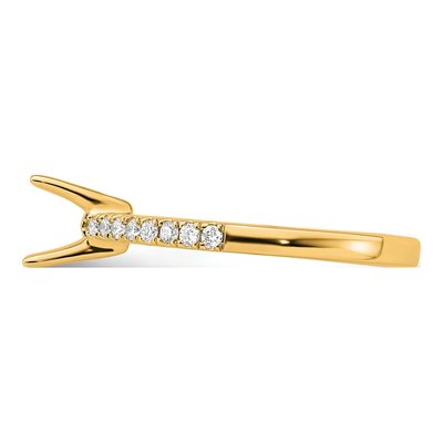14K Yellow Gold Lab-Grown Diamond Princess Engagement Ring Semi-Mount – view 4